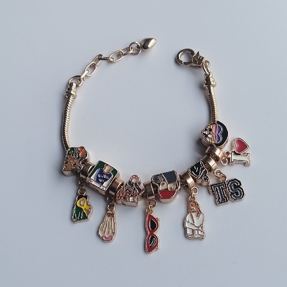 Taylor Swift Jewelry - Taylor Swift Eras Tour Charm Bracelet Goldtone Multi Colour
